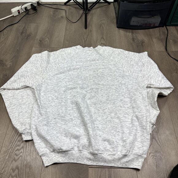 Vintage Hard Rock Amsterdam Heather Gray Sweatshirt Crewneck Embroidered Large - Picture 7 of 7